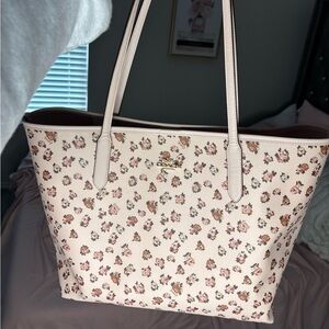 Coach Rose Print City Tote